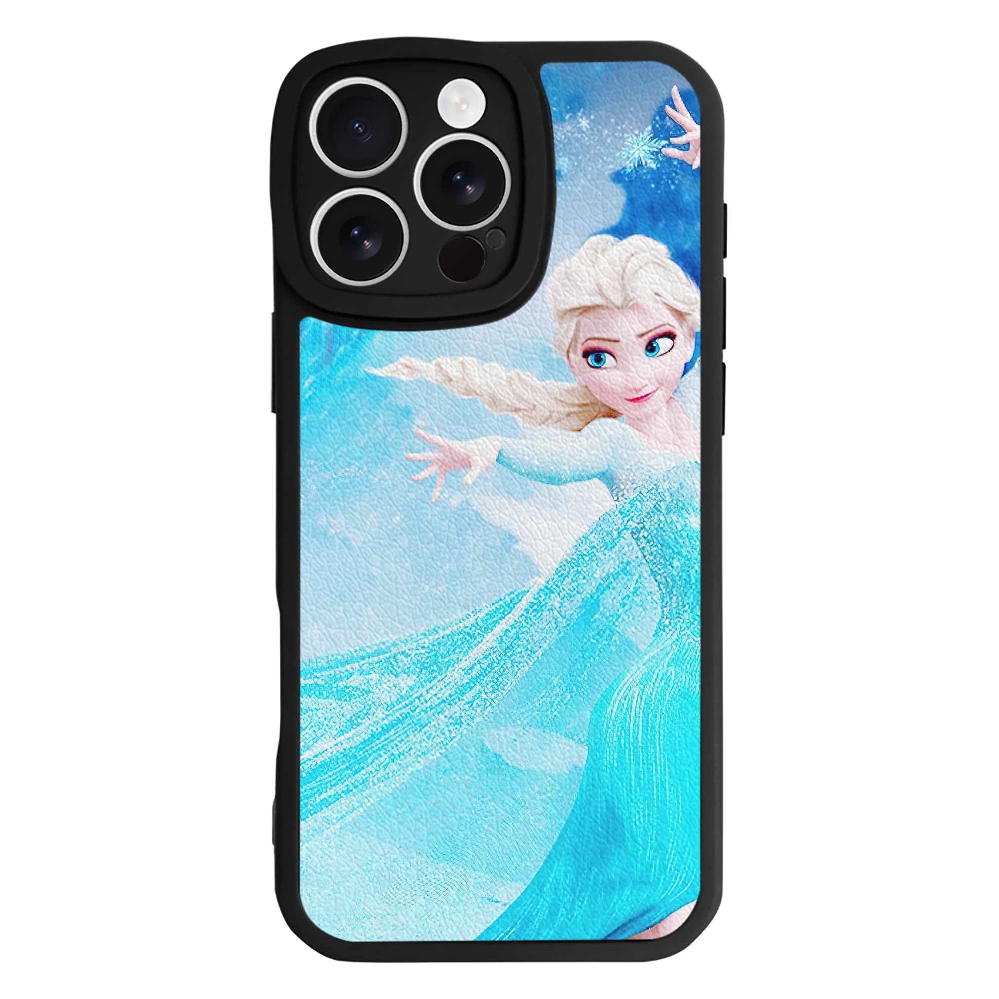 （画像用） アナと雪の女王 アンナ エルサ Frozen Anna Elsa 【iPhone 16シリーズ対応】シリコンスマホケース（レザー調） 材質：シリコン